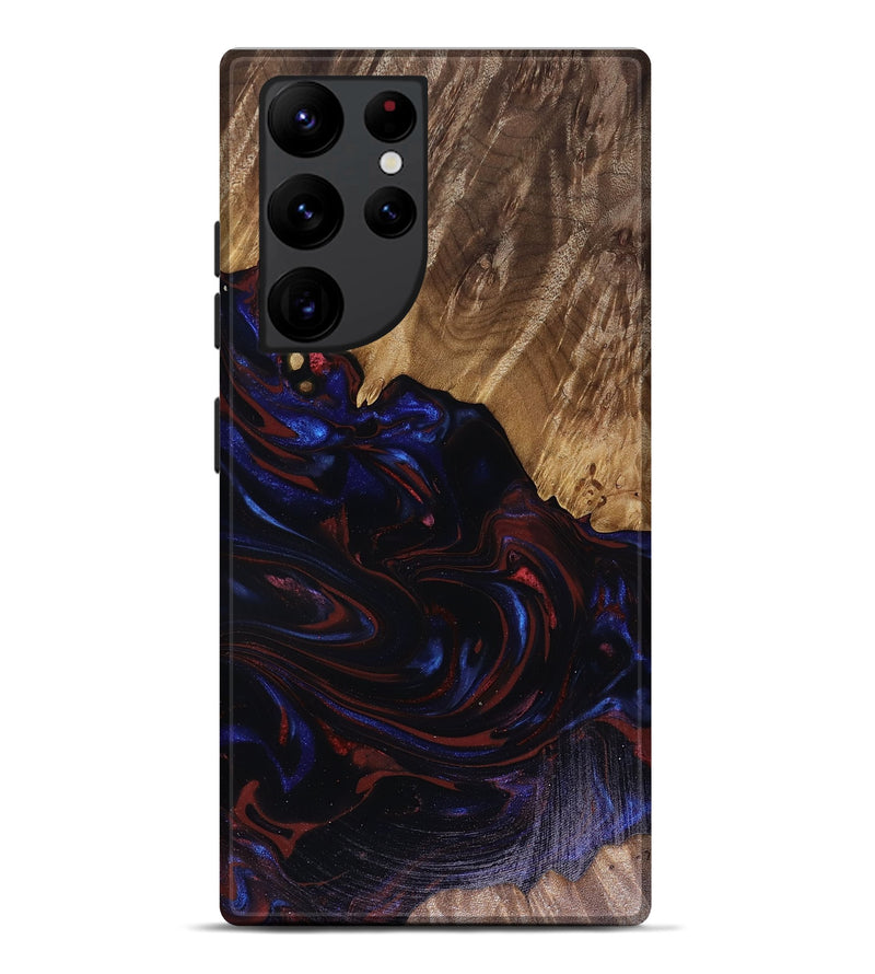 Galaxy S22 Ultra Wood Live Edge Phone Case - Kirstie (Red, 817913)
