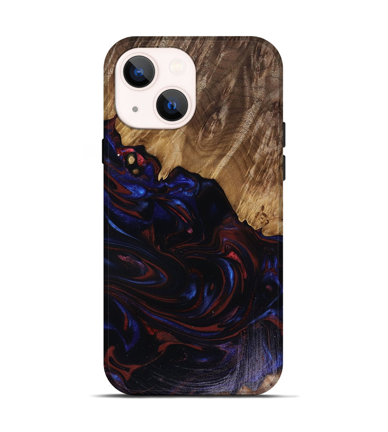 iPhone 14 Wood Live Edge Phone Case - Kirstie (Red, 817913)