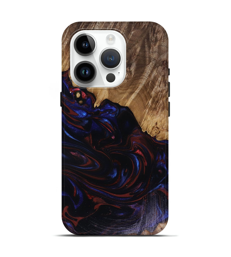 iPhone 15 Pro Wood Live Edge Phone Case - Kirstie (Red, 817913)