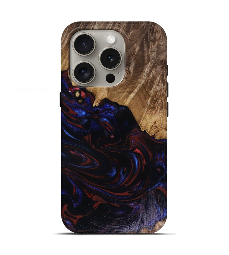 iPhone 16 Pro Wood Live Edge Phone Case - Kirstie (Red, 817913)