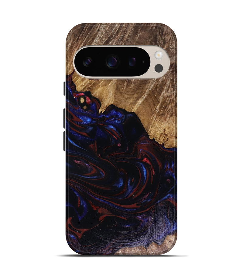 Pixel 9 Wood Live Edge Phone Case - Kirstie (Red, 817913)