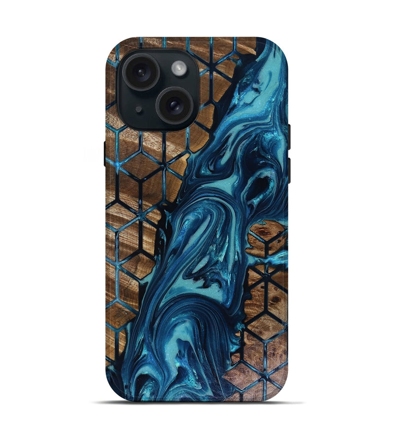 iPhone 15 Wood Live Edge Phone Case - Lucca (Pattern, 817915)