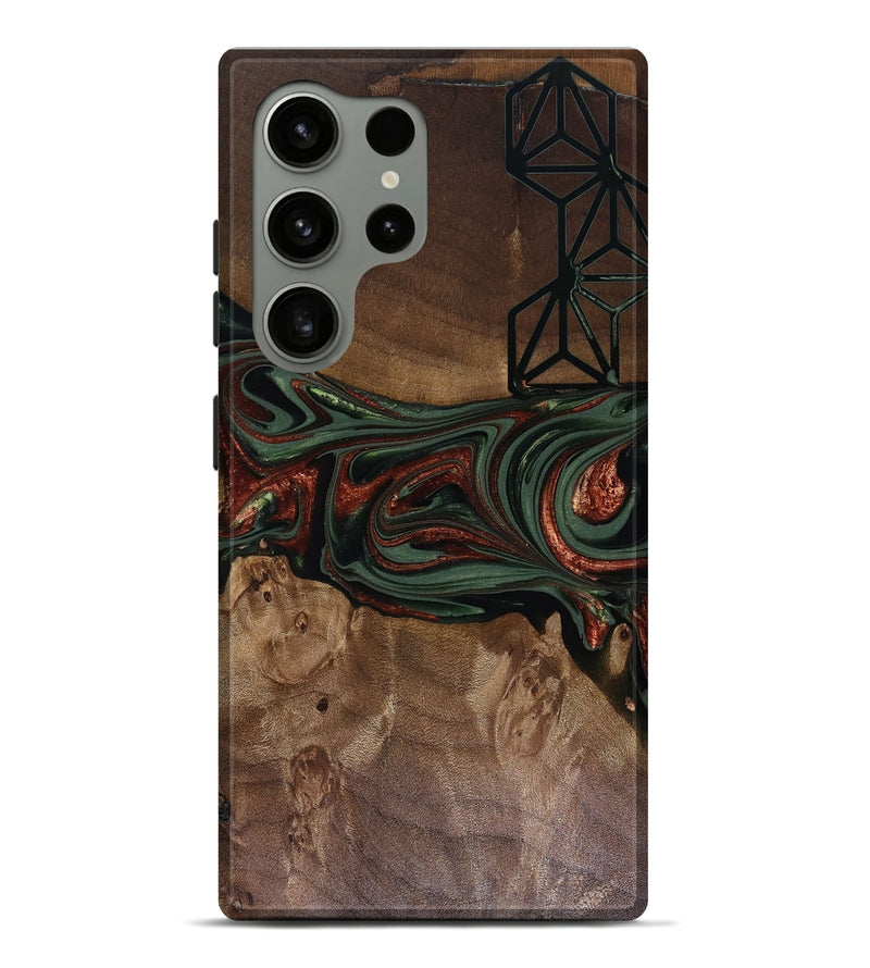 Galaxy S24 Ultra Wood Live Edge Phone Case - Shania (Green, 817919)