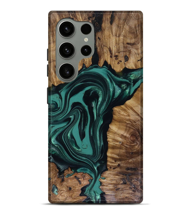 Galaxy S24 Ultra Wood Live Edge Phone Case - Aryan (Green, 817920)