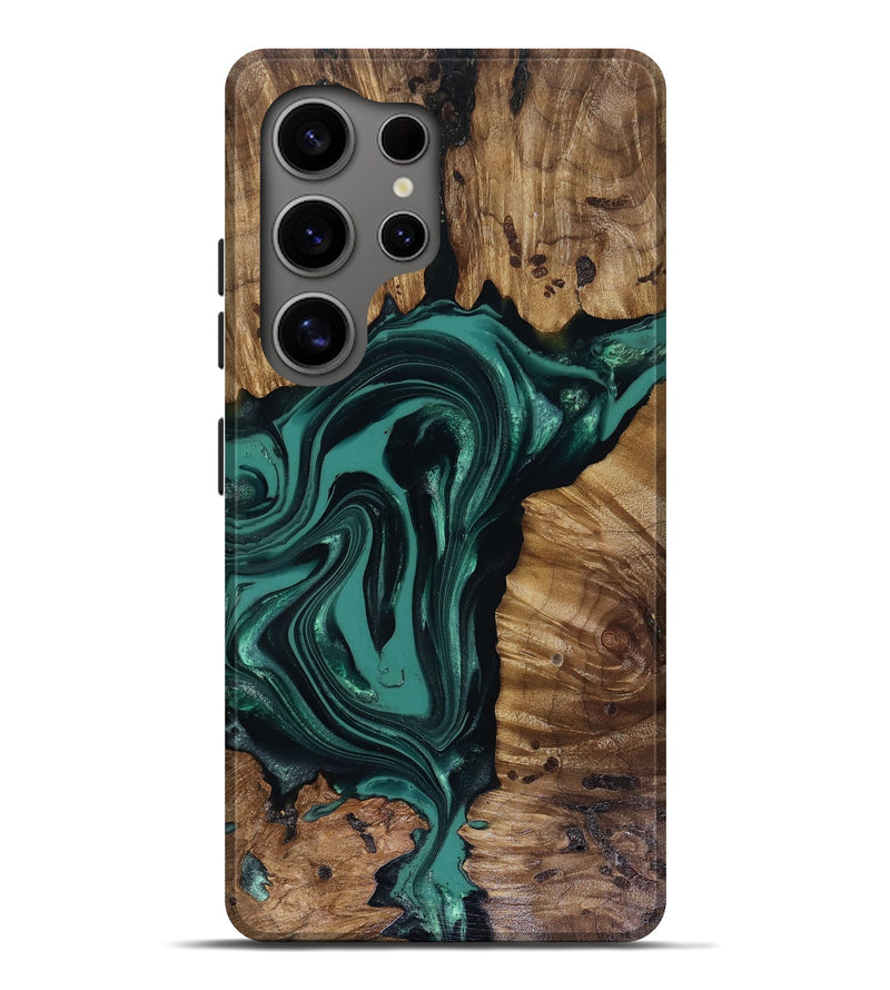 Galaxy S25 Ultra Wood Live Edge Phone Case - Aryan (Green, 817920)