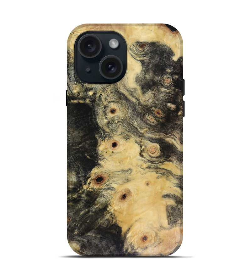 iPhone 15 Wood Live Edge Phone Case - Latosha (Wood Burl, 817923)