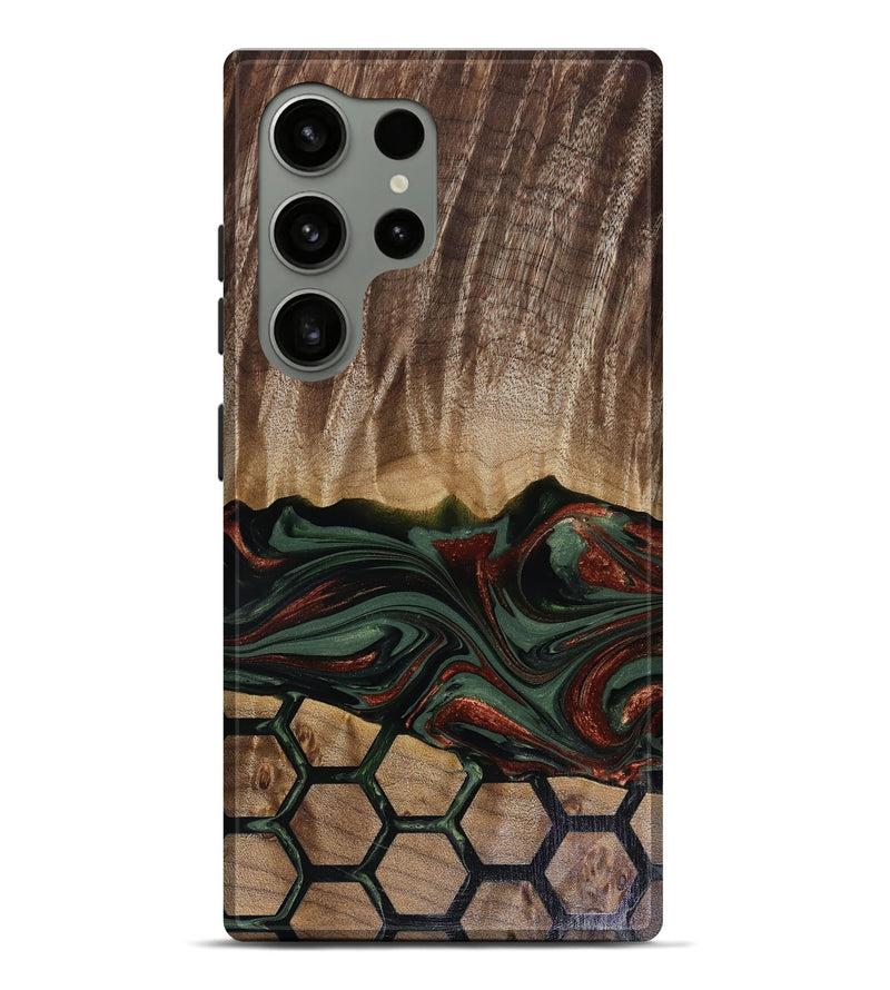 Galaxy S24 Ultra Wood Live Edge Phone Case - Chance (Green, 817924)