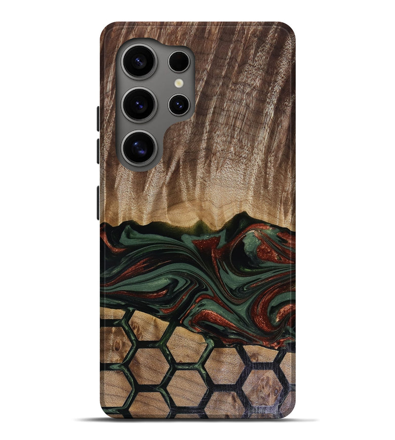 Galaxy S25 Ultra Wood Live Edge Phone Case - Chance (Green, 817924)