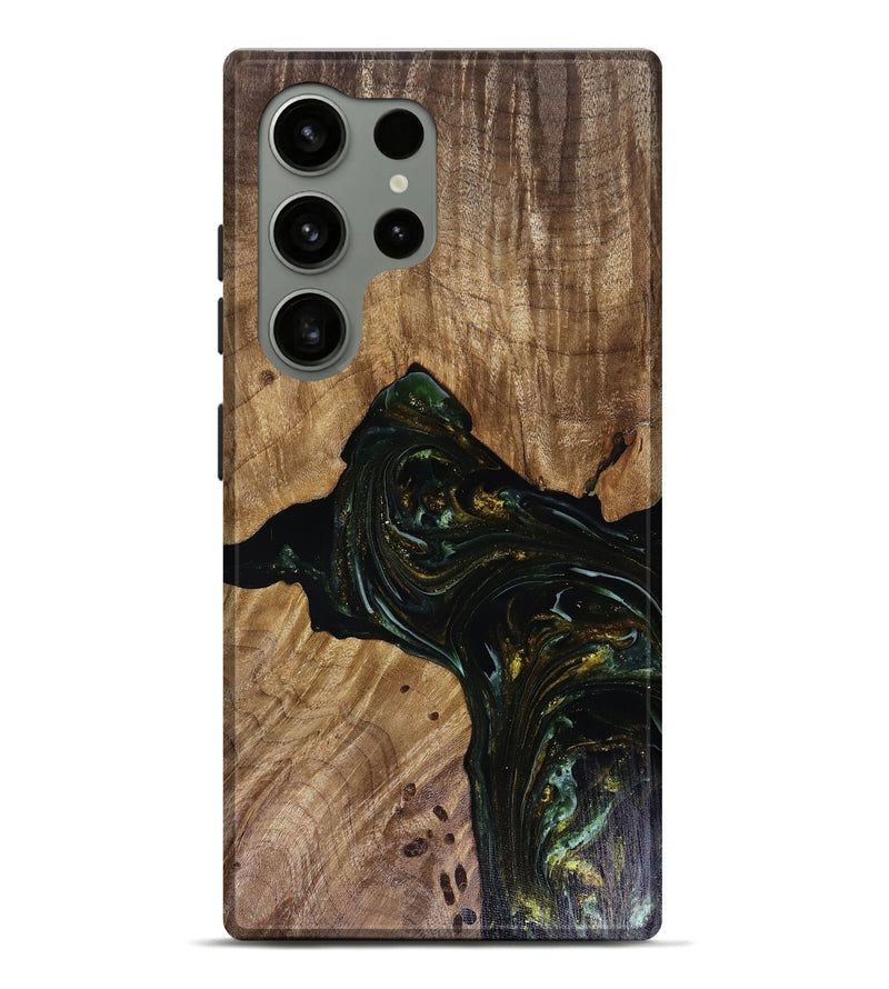 Galaxy S24 Ultra Wood Live Edge Phone Case - Aydan (Green, 817926)