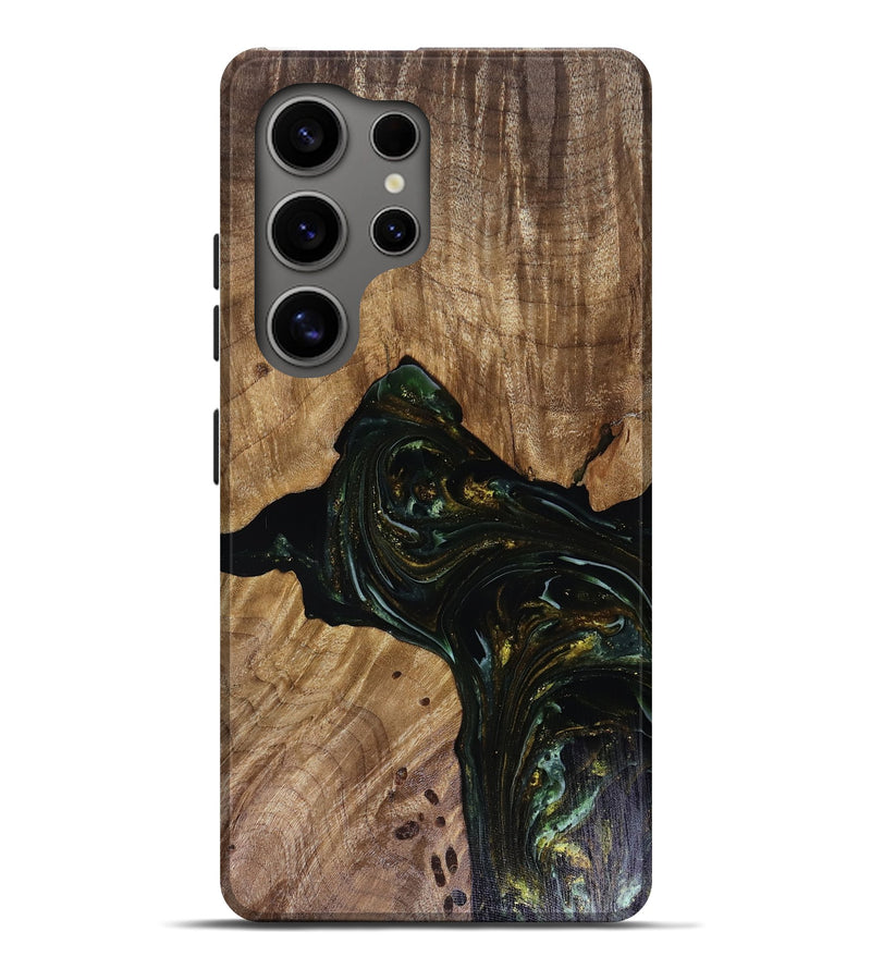 Galaxy S25 Ultra Wood Live Edge Phone Case - Aydan (Green, 817926)