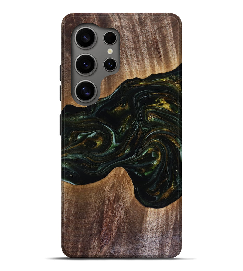 Galaxy S25 Ultra Wood Live Edge Phone Case - Rashad (Green, 817927)