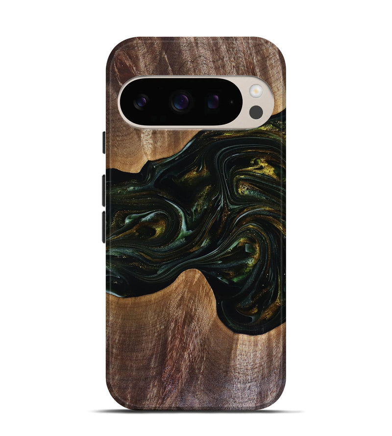 Pixel 10 Pro Wood Live Edge Phone Case - Rashad (Green, 817927)