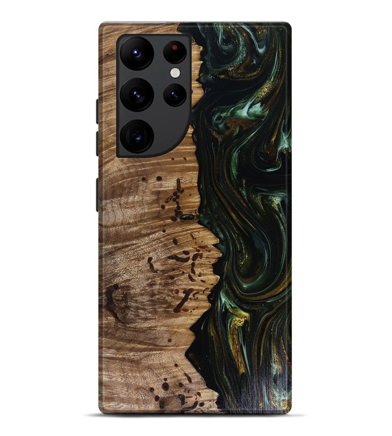 Galaxy S22 Ultra Wood Live Edge Phone Case - Grayson (Green, 817929)