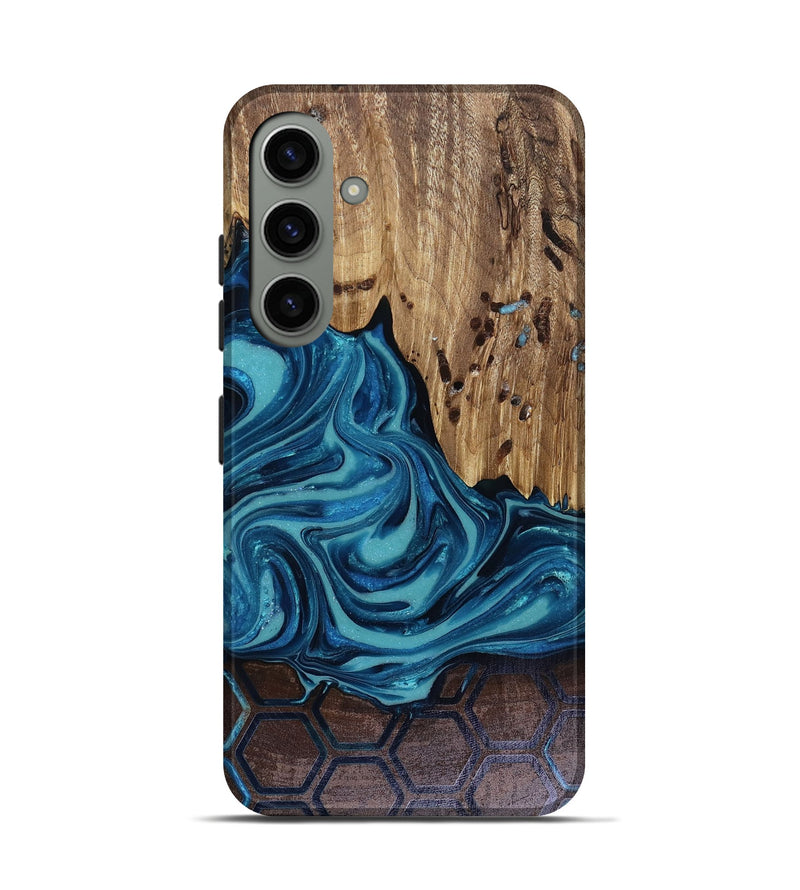 Galaxy S24 Wood Live Edge Phone Case - Zelma (Blue, 817932)
