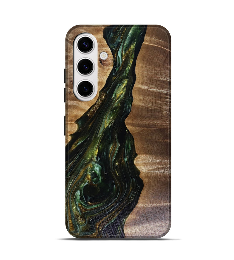 Galaxy S25 Wood Live Edge Phone Case - Ayleen (Green, 817933)