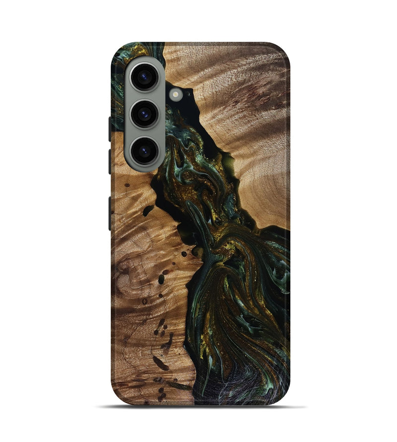 Galaxy S24 Wood Live Edge Phone Case - Aries (Green, 817936)