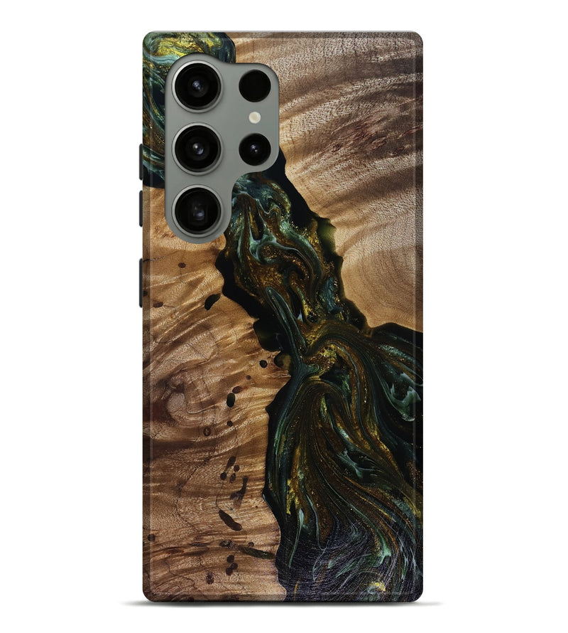 Galaxy S24 Ultra Wood Live Edge Phone Case - Aries (Green, 817936)
