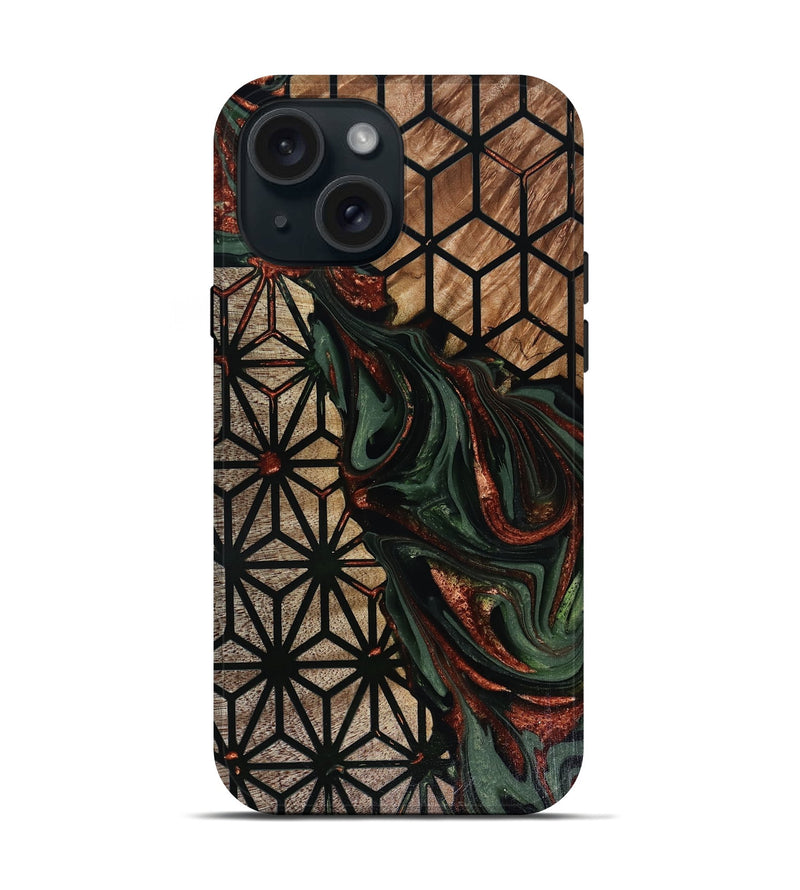 iPhone 15 Wood Live Edge Phone Case - Robb (Pattern, 817939)
