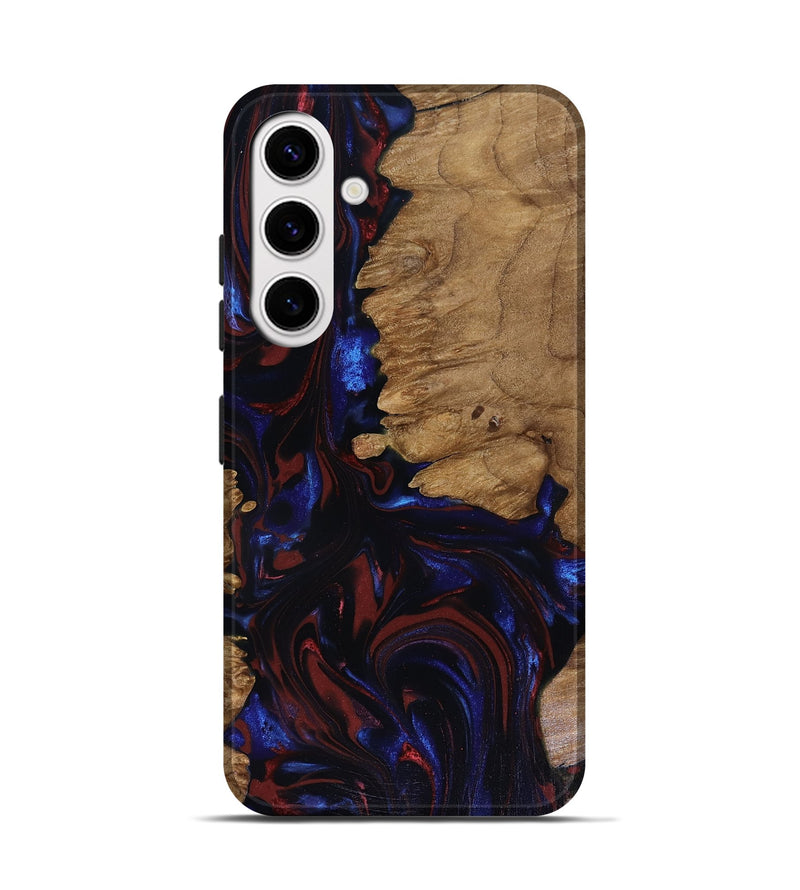 Galaxy S25 Wood Live Edge Phone Case - Peyton (Red, 817940)