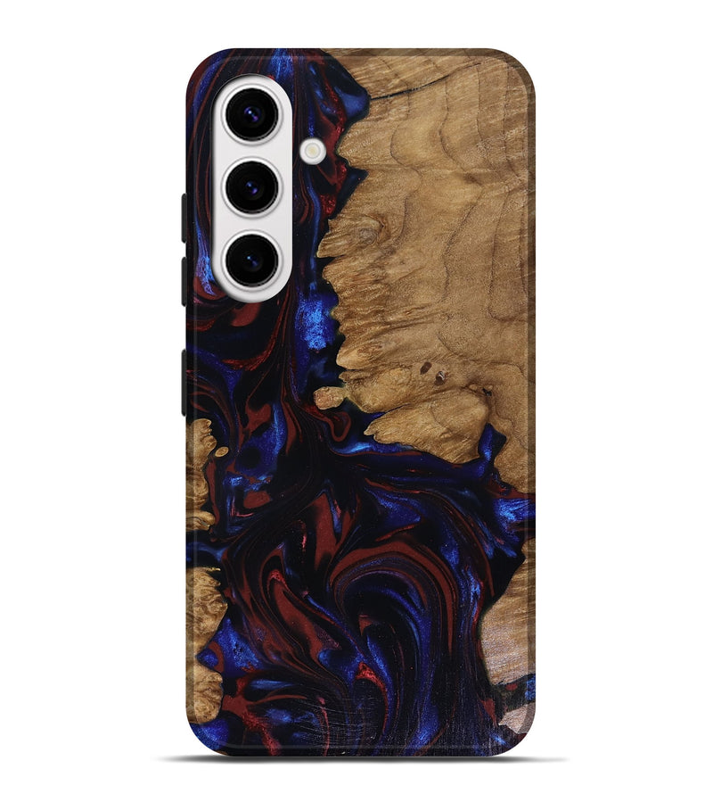 Galaxy S25 Plus Wood Live Edge Phone Case - Peyton (Red, 817940)