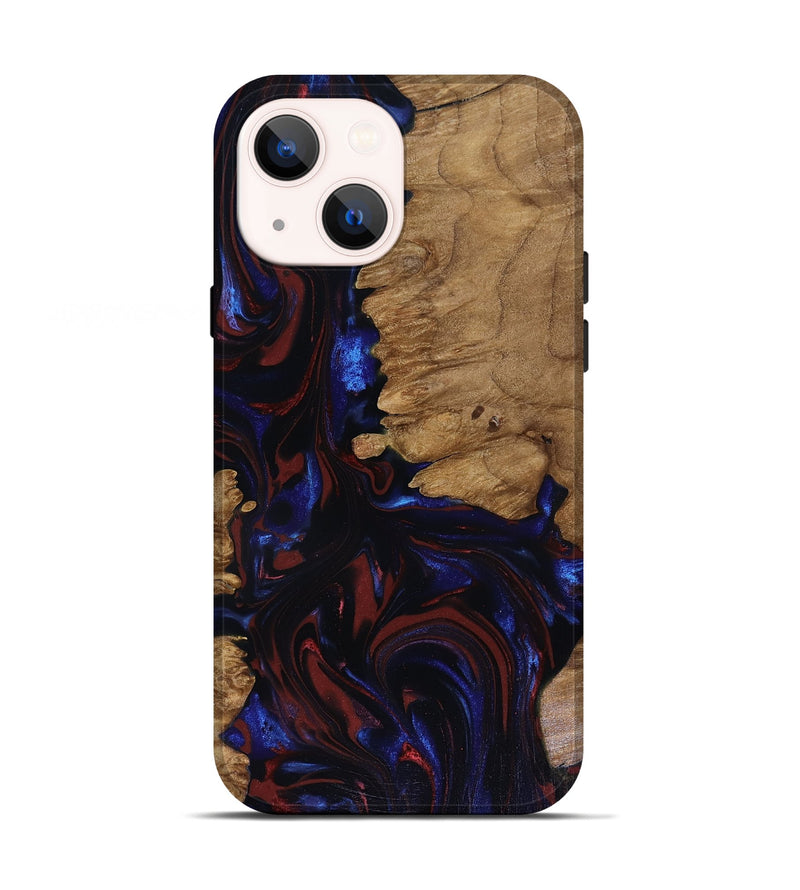 iPhone 13 Wood Live Edge Phone Case - Peyton (Red, 817940)