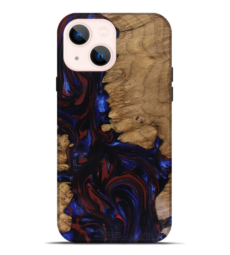 iPhone 14 Plus Wood Live Edge Phone Case - Peyton (Red, 817940)
