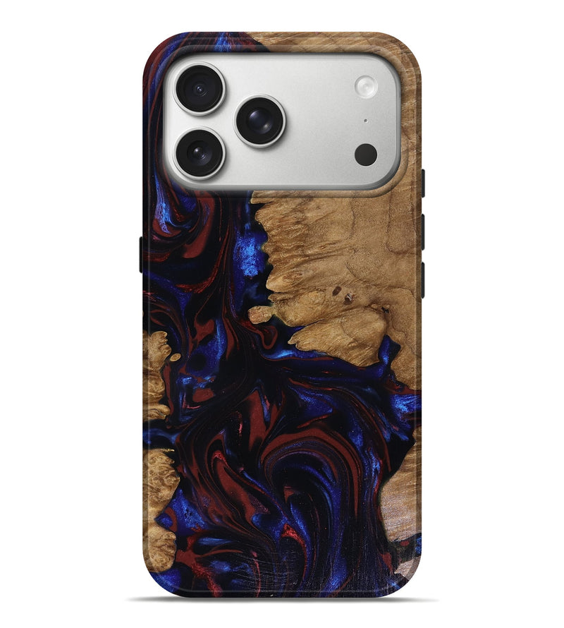 iPhone 17 Pro Max Wood Live Edge Phone Case - Peyton (Red, 817940)