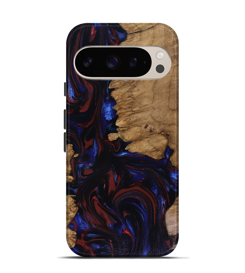 Pixel 9 Wood Live Edge Phone Case - Peyton (Red, 817940)