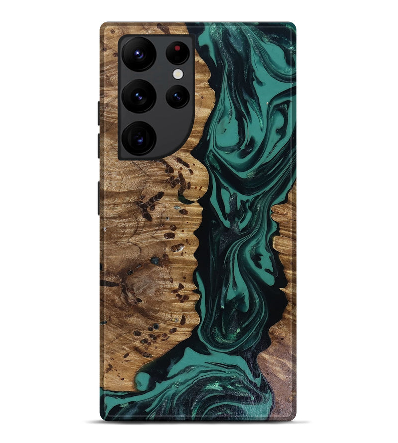Galaxy S22 Ultra Wood Live Edge Phone Case - Janie (Green, 817941)