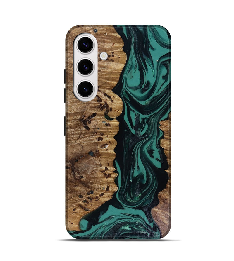 Galaxy S25 Wood Live Edge Phone Case - Janie (Green, 817941)