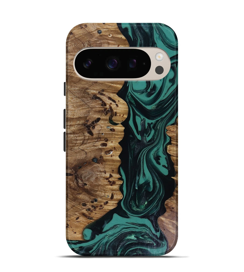 Pixel 10 Pro Wood Live Edge Phone Case - Janie (Green, 817941)