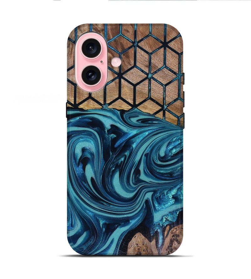 iPhone 16 Wood Live Edge Phone Case - Matheo (Pattern, 817942)