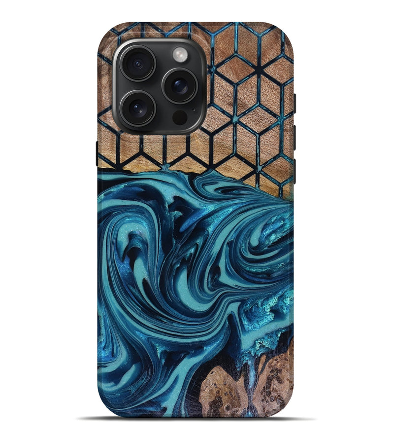 iPhone 16 Pro Max Wood Live Edge Phone Case - Matheo (Pattern, 817942)