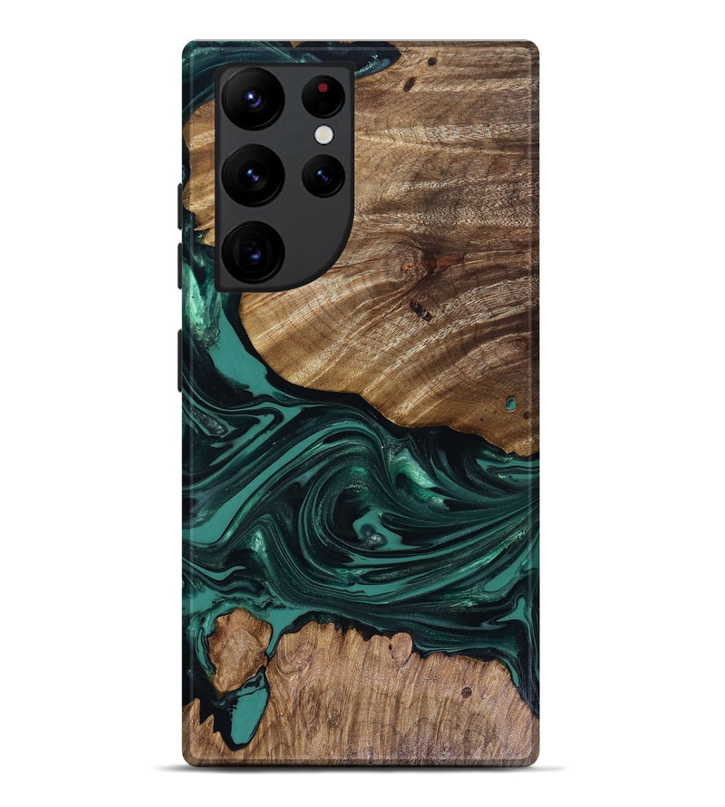 Galaxy S22 Ultra Wood Live Edge Phone Case - Jena (Green, 817944)