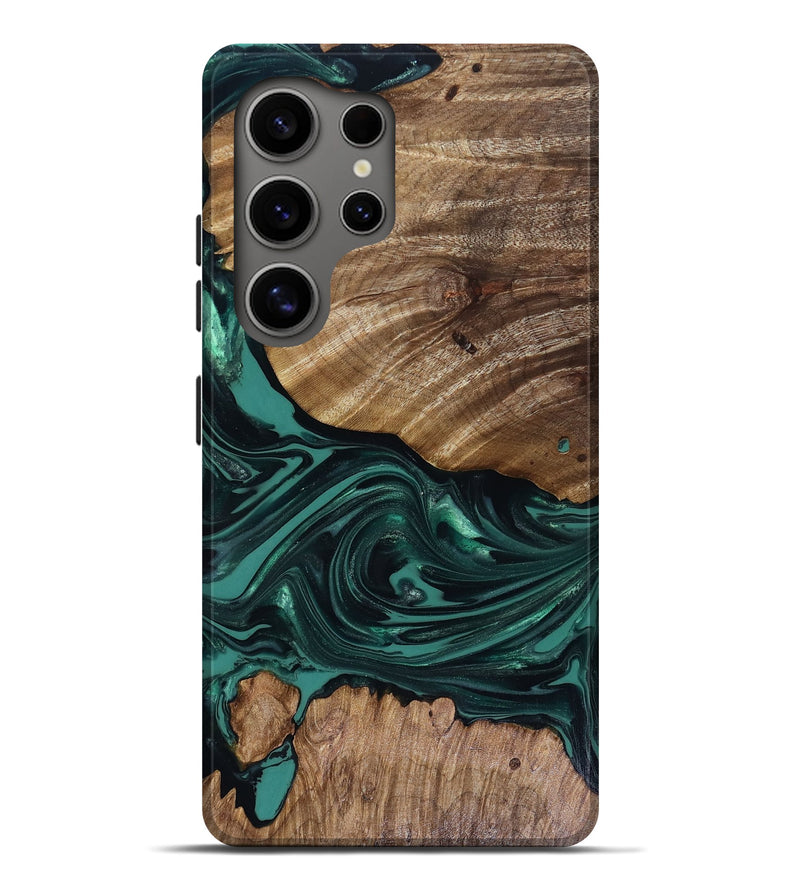 Galaxy S25 Ultra Wood Live Edge Phone Case - Jena (Green, 817944)