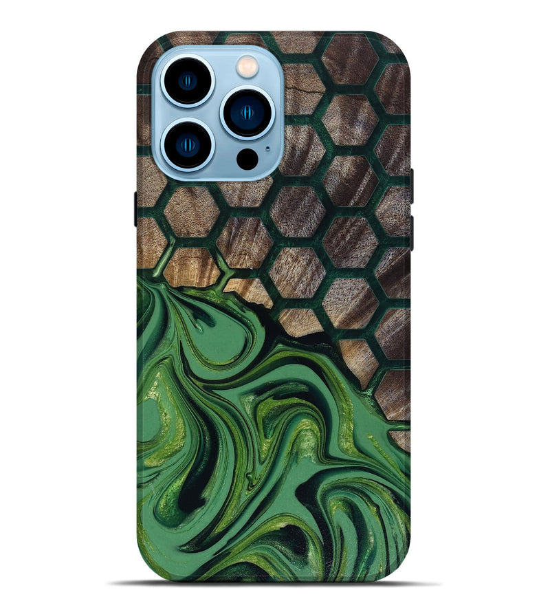 iPhone 14 Pro Max Wood Live Edge Phone Case - Malvina (Pattern, 817945)