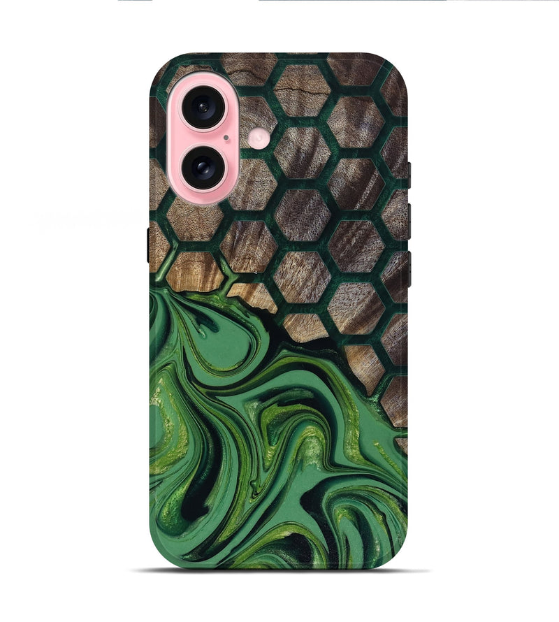iPhone 16 Wood Live Edge Phone Case - Malvina (Pattern, 817945)