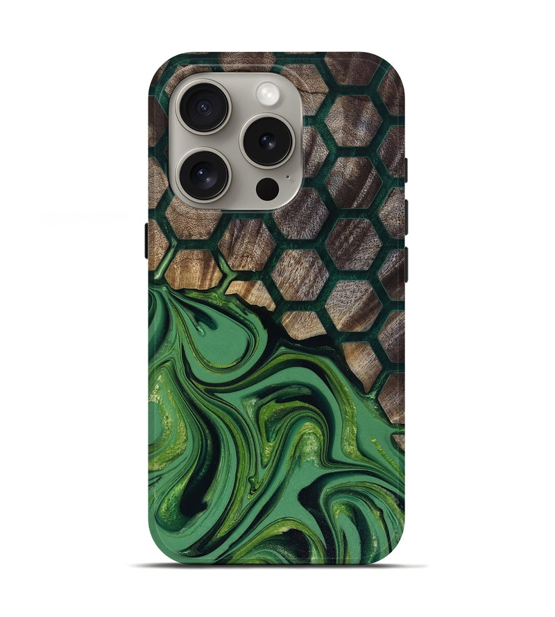 iPhone 16 Pro Wood Live Edge Phone Case - Malvina (Pattern, 817945)