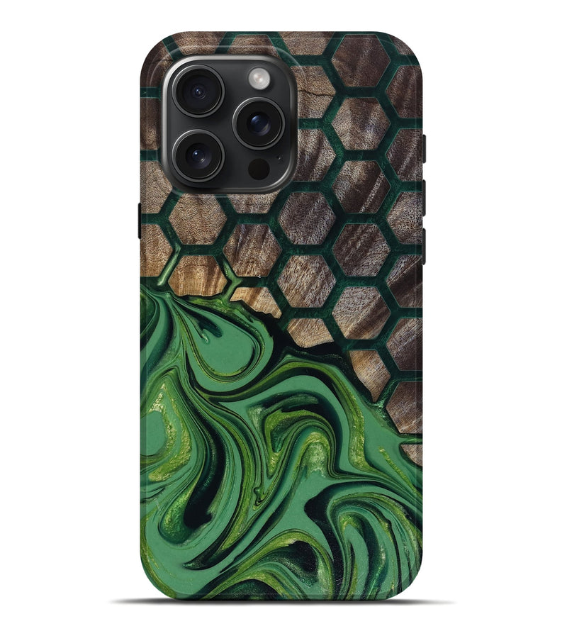 iPhone 16 Pro Max Wood Live Edge Phone Case - Malvina (Pattern, 817945)