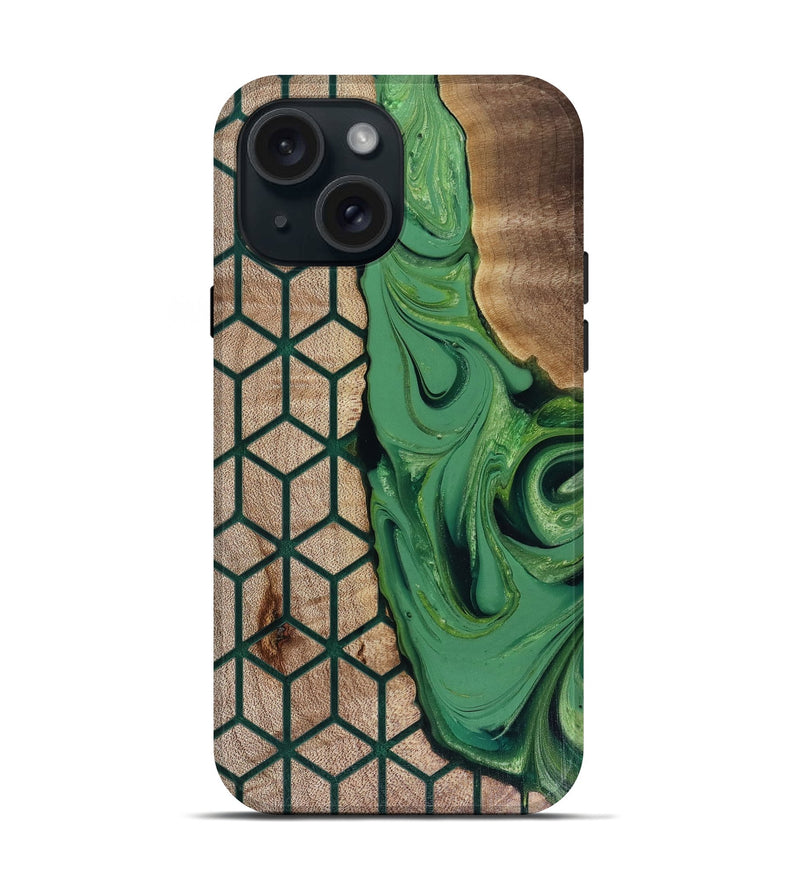 iPhone 15 Wood Live Edge Phone Case - Hailee (Pattern, 817946)