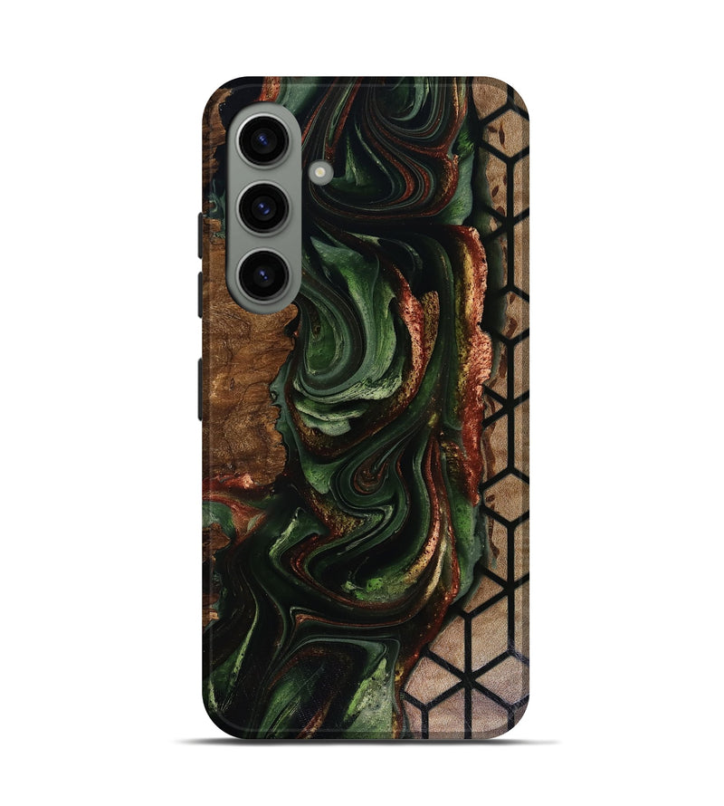 Galaxy S24 Wood Live Edge Phone Case - Corina (Green, 817947)