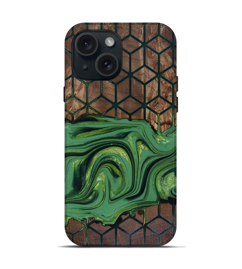 iPhone 15 Wood Live Edge Phone Case - Karri (Pattern, 817948)