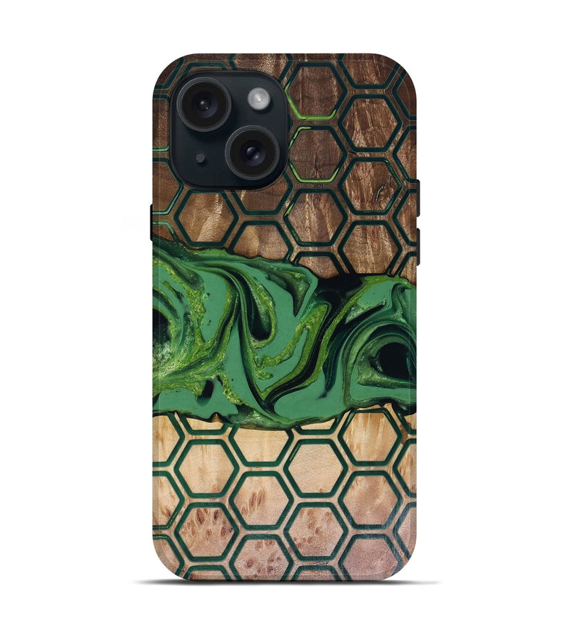 iPhone 15 Wood Live Edge Phone Case - Warren (Pattern, 817949)