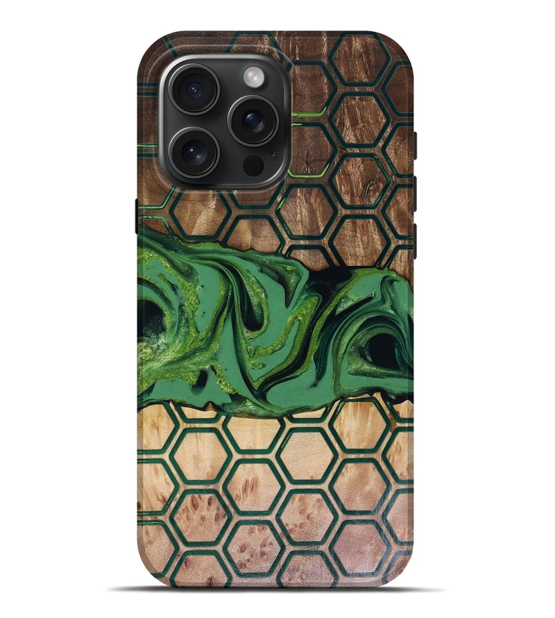 iPhone 16 Pro Max Wood Live Edge Phone Case - Warren (Pattern, 817949)