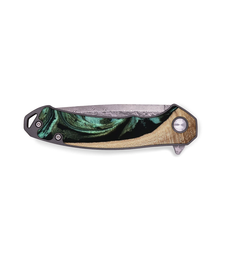 EDC Wood Pocket Knife - Violeta (Green, 817961)