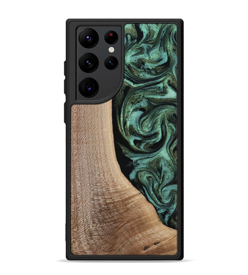 Galaxy S22 Ultra Wood Phone Case - Violeta (Green, 817961)