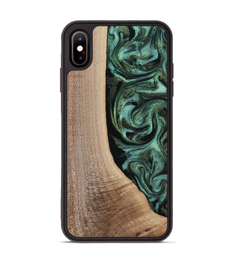 iPhone Xs Max Wood Phone Case - Violeta (Green, 817961)
