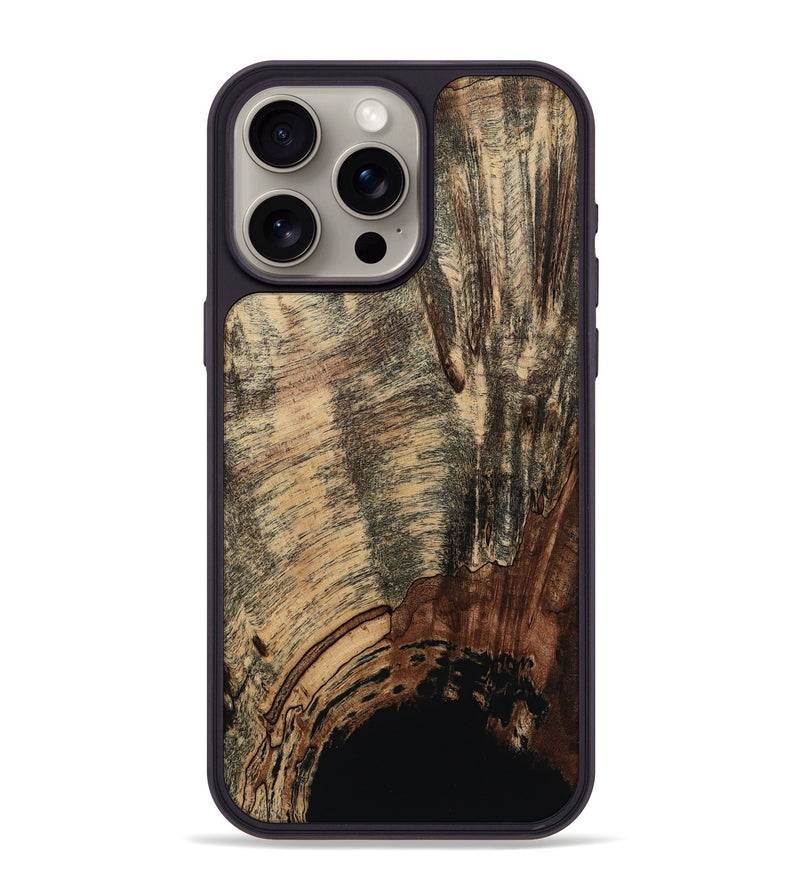 iPhone 15 Pro Max Wood Phone Case - Bear (Wood Burl, 817969)