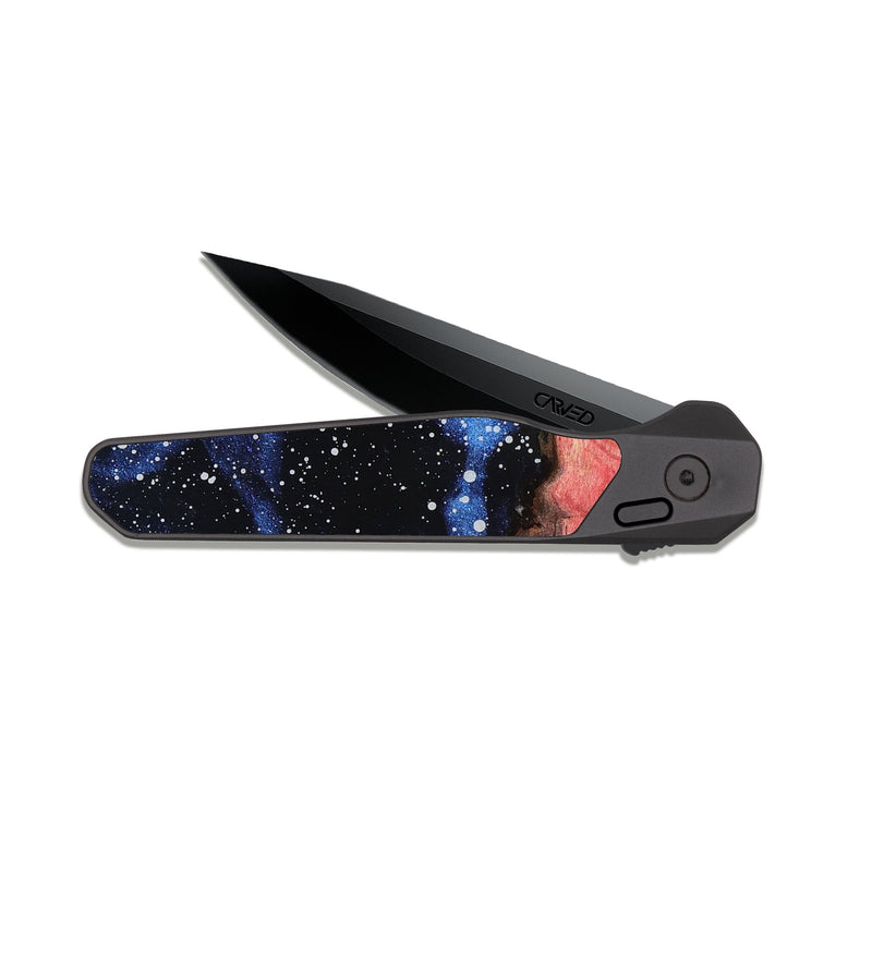 EDC Dark Slate Wood Pocket Knife - Kadijah (Cosmos, 817970)