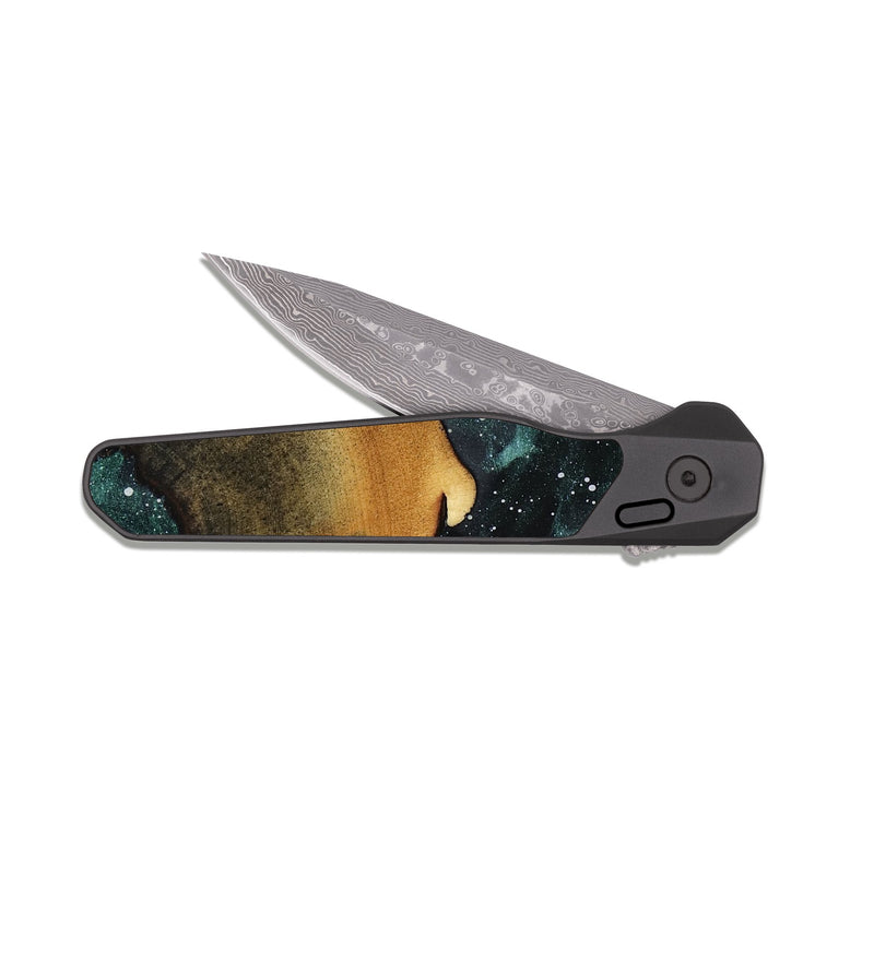 EDC Dark Damascus Wood Pocket Knife - Callan (Cosmos, 817980)